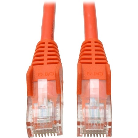 Eaton Tripp Lite Series Cat5e 350 MHz Snagless Molded UTP Ethernet Cable RJ45 M/M, PoE - N001-003-OR