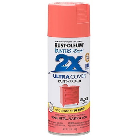 Rust-Oleum Painter's Touch 2X Ultra Cover Gloss Coral 12 Oz. Spray 283189