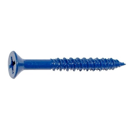 Midwest Fastener 09281 Masonry Screw, 1/4 in Dia, 2-1/4 in L, Steel, 100/PK, 100PK M09281