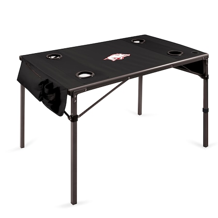 Picnic Time Family Of Brands NCAA Arkansas Razorbacks Travel Table Portable Folding Table, Camping Table, Outdoor Table 799-00-179-034-0