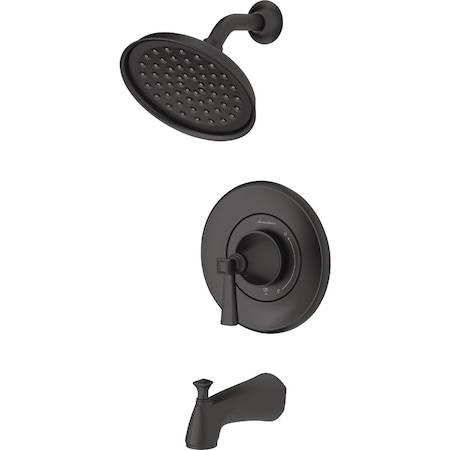 American Standard Glenmere Matte Black Single-Handle Lever Tub & Shower Faucet 1013932430