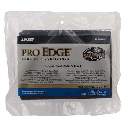 Linzer 5in PD 7013 Blue Pro Edge Refill For 5in Edger Pad Painters, 2-Pack PD 7003 PRO