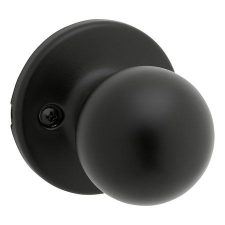 Kwikset Polo Knob Half Dummy Lock Matte Black Finish 488P-514