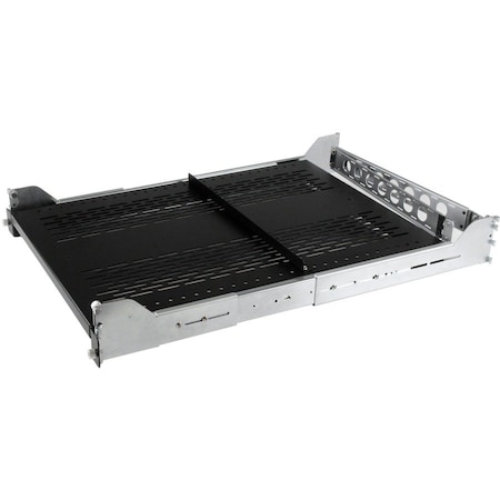Startech.Com 2U Vented Sliding Rack Shelf w/ Cable Management Arm & Adjustable Mounting Depth - 50lbs / 22.7kg UNISLDSHF192