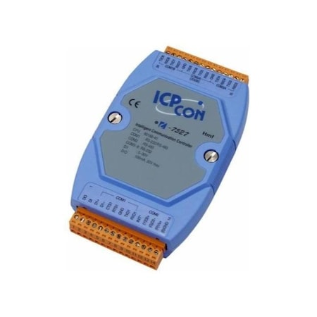 Icp Das Embedded Communication controller with 7 Ports. Supports operating temperatures bet I-7527
