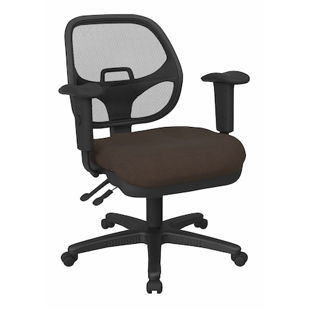 Office Star Products Ergonomic Task Chair with ProGrid Back, Twilight Cocoa 29024-K011