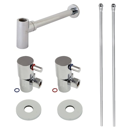 Kingston Brass Plumbing Sink Trim Kit with Bottle Trap, Polished Chrome CD43301DLLKB30