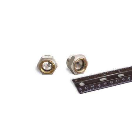 Oil-Rite Gasketed Wndw Sight Straight Thread - Straight, 3/4in.-16, 15/16in., SS, 125 PSI, Buna-N, 9/16in. B2396-12