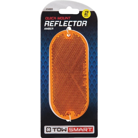 Towsmart Quick Mount Oblong Amber Reflector, 2PK 1465