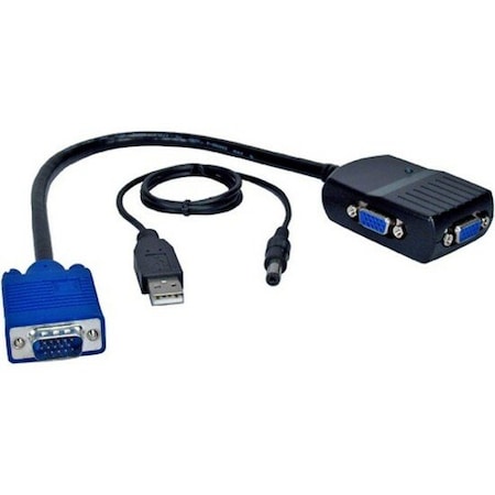 Qvs Mini Video Distribution Amplifier - 1 x HD-15 VGA, 2 x HD-15 VGA - 2048 x 1536 @ 60Hz - QXGA MSV12M