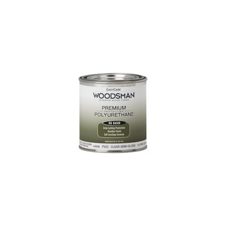 True Value Woodsman Fast Dry Varnish Polyurethane Interior Wood Finish, Oil Base, Clear Semi-Gloss, 1/2-Pt. PV23-HP