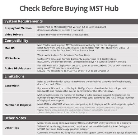 Siig BOOST YOUR PRODUCTIVITY BY CONNECTING 3 HDMI DISPLAYS TO SINGLE DISPLAYPORT 1.4 CE-DP0Q11-S1