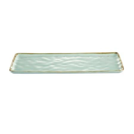 Cac Foodservice CAC China Rect. Platter Light Green 14 in Box of 12, 12PK PMS-RT41-G