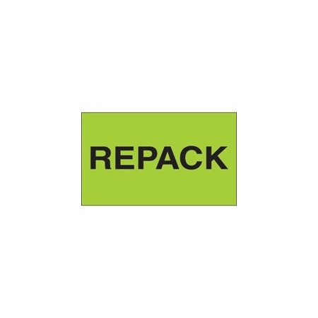 Bubblefast 3 x 5'' - ''Repack'' Fluorescent Green Labels BFDL2621