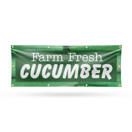 Signmission Farm Fresh Cucumber, 36 Inch x 96 Inch, Vinyl Banner B-96-30590