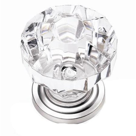 Grilltown 1.25 in. Acrystal Knob - Satin Pewter Base GR840914