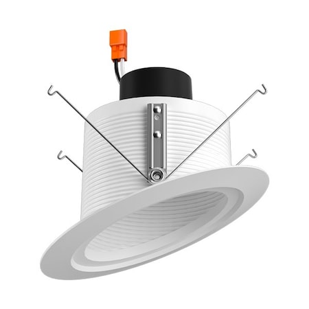Elco Lighting 5in Sloped Ceiling LED Reflector Inserts, 1050lm, Black with White Trim EL511CT5B