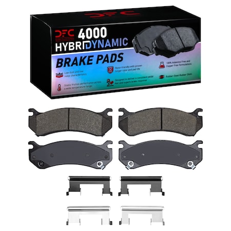 Dynamic Friction Co DFC HybriDynamic Brake Pads Hrdwr Kit 4000-0785-01