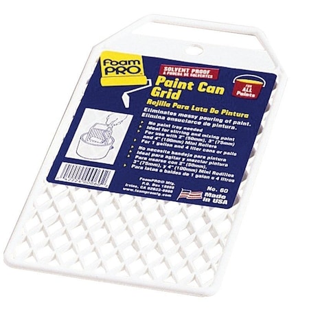 Foampro Bucket Grid, 10 in L, 4 in W, For: 1 gal Can with Rollers Up to 4 in Wide 60
