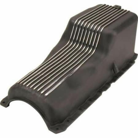 Absurdo Aluminum Finned Oil Pan for 1965-1990 BBC 396-502, Black AB2204440