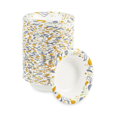 Boardwalk Deerfield Printed Paper Bowl, 12 oz, Coated/Soak Proof, Multicolor, 1000PK BWKDEER12BOWL