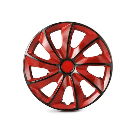 Altertrim 14 in Univ Hubcaps, Snap-On, (Blk & Red Lacq), 4PK CHB-5084-BRB-14