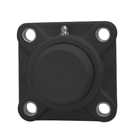 Ami Bearings SINGLE ROW BALL BEARING - 1-1/4in NARROW SET SCREW BLACK 4-BOLT FLANGE CLS COV BS BFPL7-20CEB