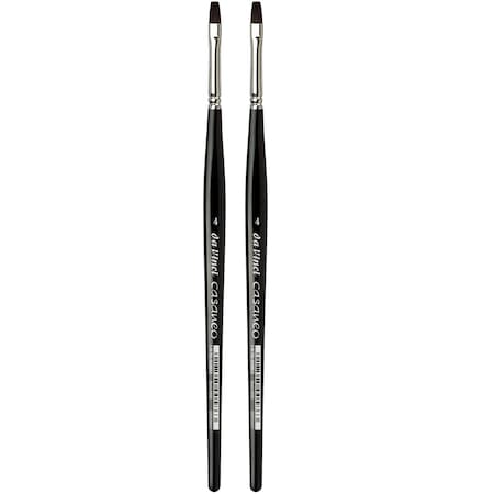 Da Vinci CASANEO Brush, Extra Soft Synthetic, Watercolor & Acrylic, Flat, Series 5898, Size 4, 2PK VA-5898_4