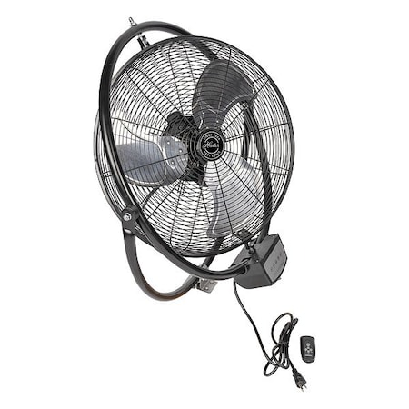 Hunter Mounted Fan, Black, 20 in Dia HAC-ORB20