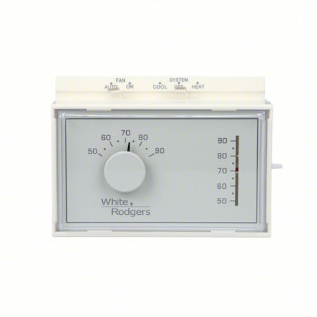 White-Rodgers Standard Mechanical Thermostats, 1 H, 1 C, Hardwired, 24VAC 1F56N-444
