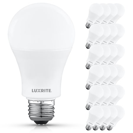 Luxrite A19 LED Light Bulb 100 Watt Equivalent, 2700K Warm White, 1500LM, Non-Dimmable, Standard, 24PK LR21540