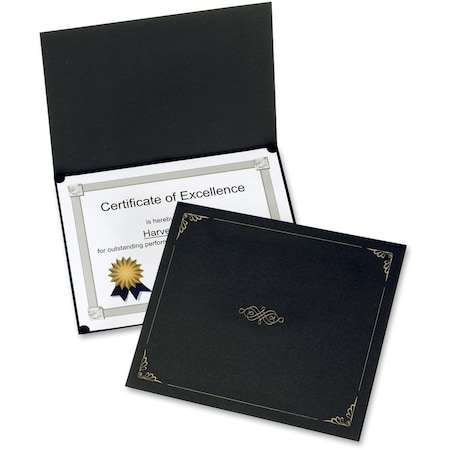 Oxford Letter Certificate Holder, Black, 5PK OXF29900055BGD
