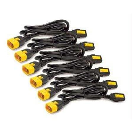 Plugit ACC Power Cord Kit Locking C13 to C14  1.22m   4ft black, 6PK PL840294