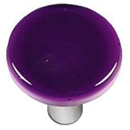 Towels Usa Violet Striker Round Glass Cabinet Knob - Aluminum Post TO2521985