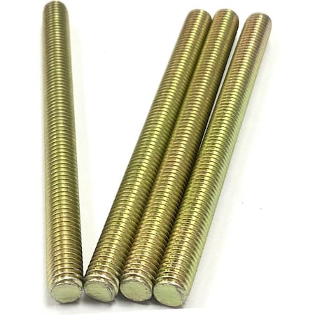 Zmg Fasteners Plus 3/4 - 10 X 36" FULLY THREADED STRAIGHT ROD SAE GR 8 J429 ZINC TRIVALENT YELLOW 2038449