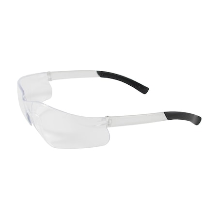 Bouton Optical Rimless Safety Glasses with Clear Temple and Clear Lens 250-06-0080