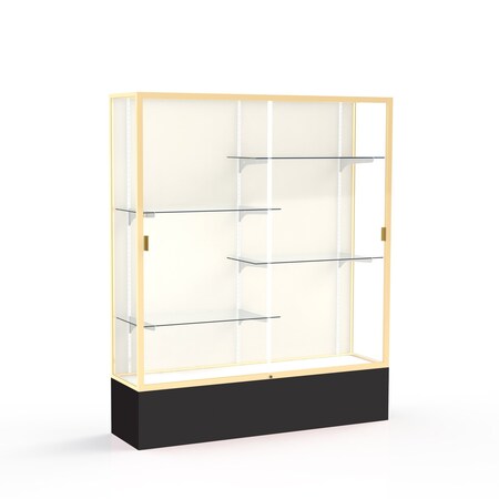 Ghent Spirit Floor Display Case 60x72x16, Plaque, Champange 375PB-GD-BK