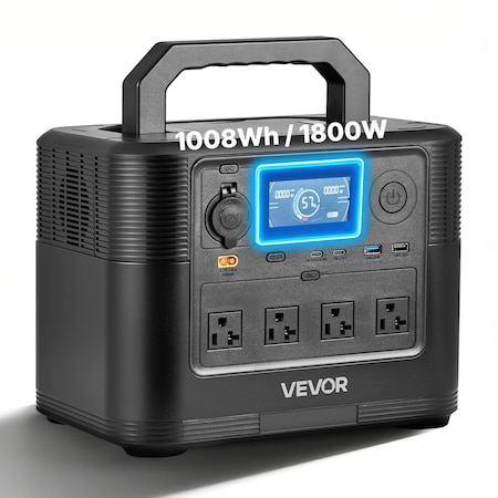 Vevor Portable Power Station 1800W 1008Wh Solar Generator for Home Hiking Travel M9