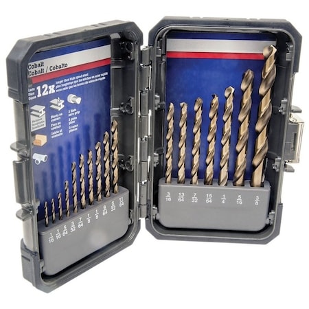 Vulcan Drill Bit Set, 17-Piece, M35 Steel with 5% Cobalt 492470OR