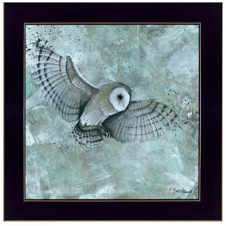 Homeroots Simplicity Owl 3 Black Framed Print Wall Art 404333