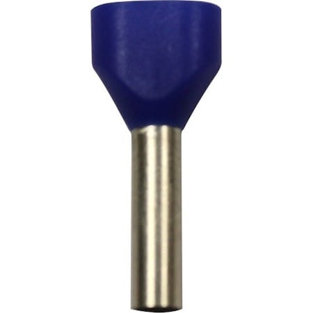 Eclipse Tools Wire Ferrule, Blue, Twin, 14 x 2 AWG, PK200 701-083