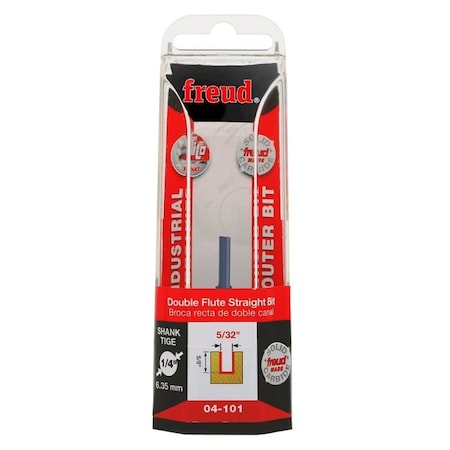 Diablo Double Flute Straight Bit, 5/32 in Dia Cutter, 5/8 in L Cutting, 1-1/2 in OAL 04-101