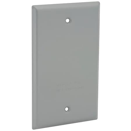 Hubbell Wlplt Cvr Vrt/Hrz Blnk Gry 1G 5173-0