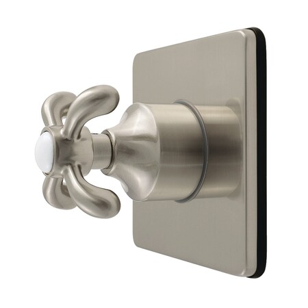 Kingston Brass Single-Handle Six-Way Diverter Valve with Square Trim Kit, Brushed Nickel KS4048TX