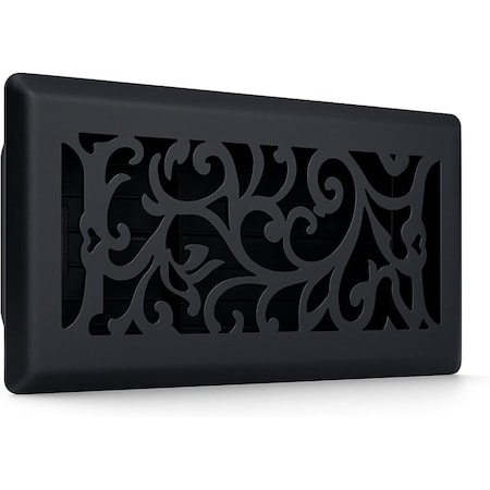 Sierra Grates 4 in. H X 14 in. W Powder Coat Steel, Textured Black Floor Register FLR414-BLK