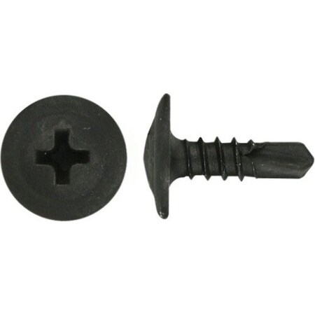 Self-Drilling Screw, #8 x 1/2 in, Wafer Head Phillips Drive