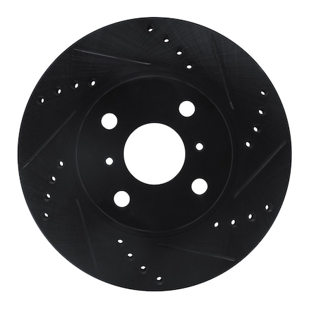 Dynamic Friction Co DFC Brake Rotor - Drilled and Slotted - Black 633-76078R