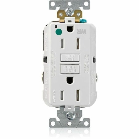 Leviton SmartlockPro GFCI 15A WR/TR/HG/PI White GFWT1-HGW