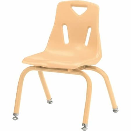 Jonti-Craft Berries Stacking Chairs with Powder-Coated Legs, 16 in. Ht, Set of 6, Camel 8126JC6251