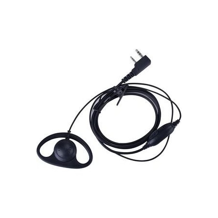 Tesunho D-Ring Ear Piece w/In-Line PTT TA-EJ-A-D-K1